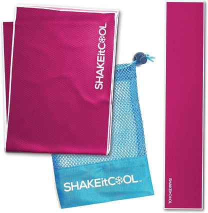 Original Cooling Towel – Be Cool in Style - Heat Relief, Soft, Lightweight, Sun Protection, Easy Clean - Perfect for Biking, Running, Yoga, Gym, Gardening - Blue Wave - Colors B