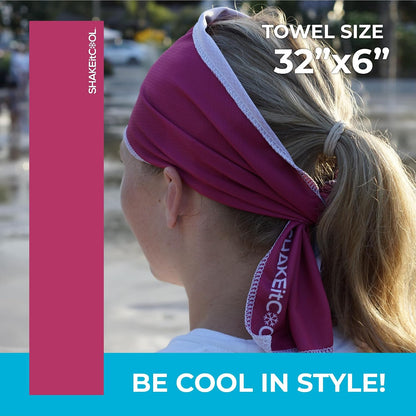 Original Cooling Towel – Be Cool in Style - Heat Relief, Soft, Lightweight, Sun Protection, Easy Clean - Perfect for Biking, Running, Yoga, Gym, Gardening - Blue Wave - Colors B