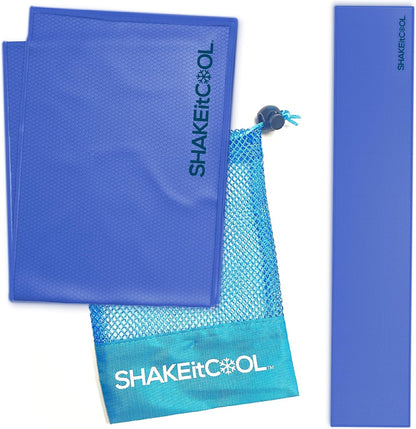 Original Cooling Towel – Be Cool in Style - Heat Relief, Soft, Lightweight, Sun Protection, Easy Clean - Perfect for Biking, Running, Yoga, Gym, Gardening - Blue Wave - Colors B