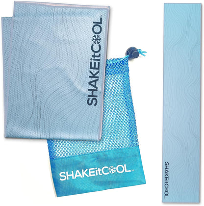 Original Cooling Towel – Be Cool in Style - Heat Relief, Soft, Lightweight, Sun Protection, Easy Clean - Perfect for Biking, Running, Yoga, Gym, Gardening - Blue Wave - Colors B