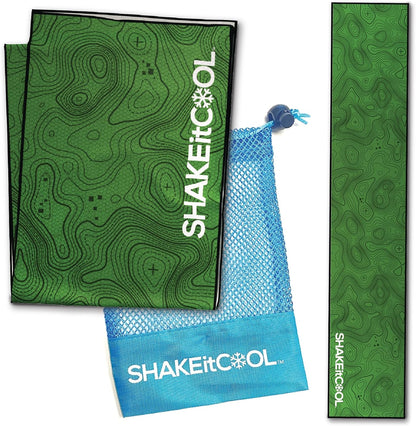 Original Cooling Towel – Be Cool in Style - Heat Relief, Soft, Lightweight, Sun Protection, Easy Clean - Perfect for Biking, Running, Yoga, Gym, Gardening - Blue Wave - Colors B