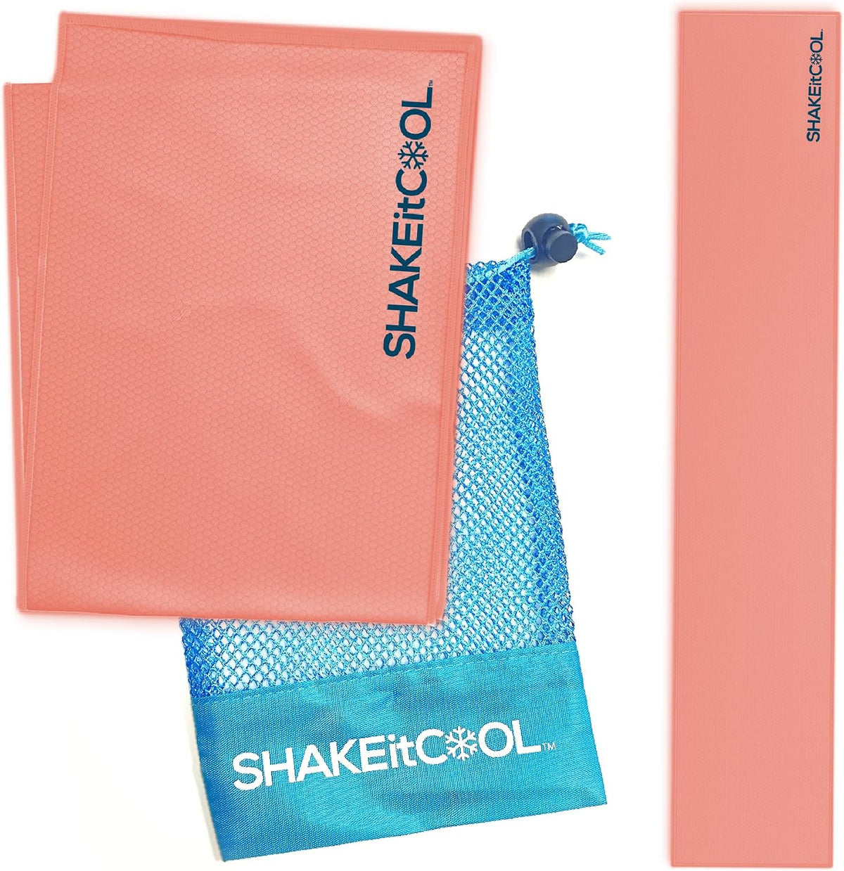 Original Cooling Towel – Be Cool in Style - Heat Relief, Soft, Lightweight, Sun Protection, Easy Clean - Perfect for Biking, Running, Yoga, Gym, Gardening - Blue Wave - Colors B