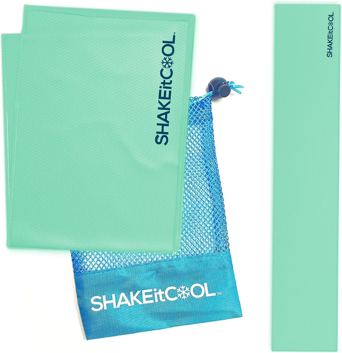 Original Cooling Towel – Be Cool in Style - Heat Relief, Soft, Lightweight, Sun Protection, Easy Clean - Perfect for Biking, Running, Yoga, Gym, Gardening - Blue Wave - Colors B