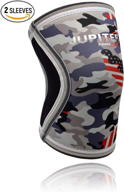 Knee Sleeves (1 Pair), 7mm Compression Knee Braces for Squats,Weightlifting,Powerlifting,Cross Training for Men & Women (Large)