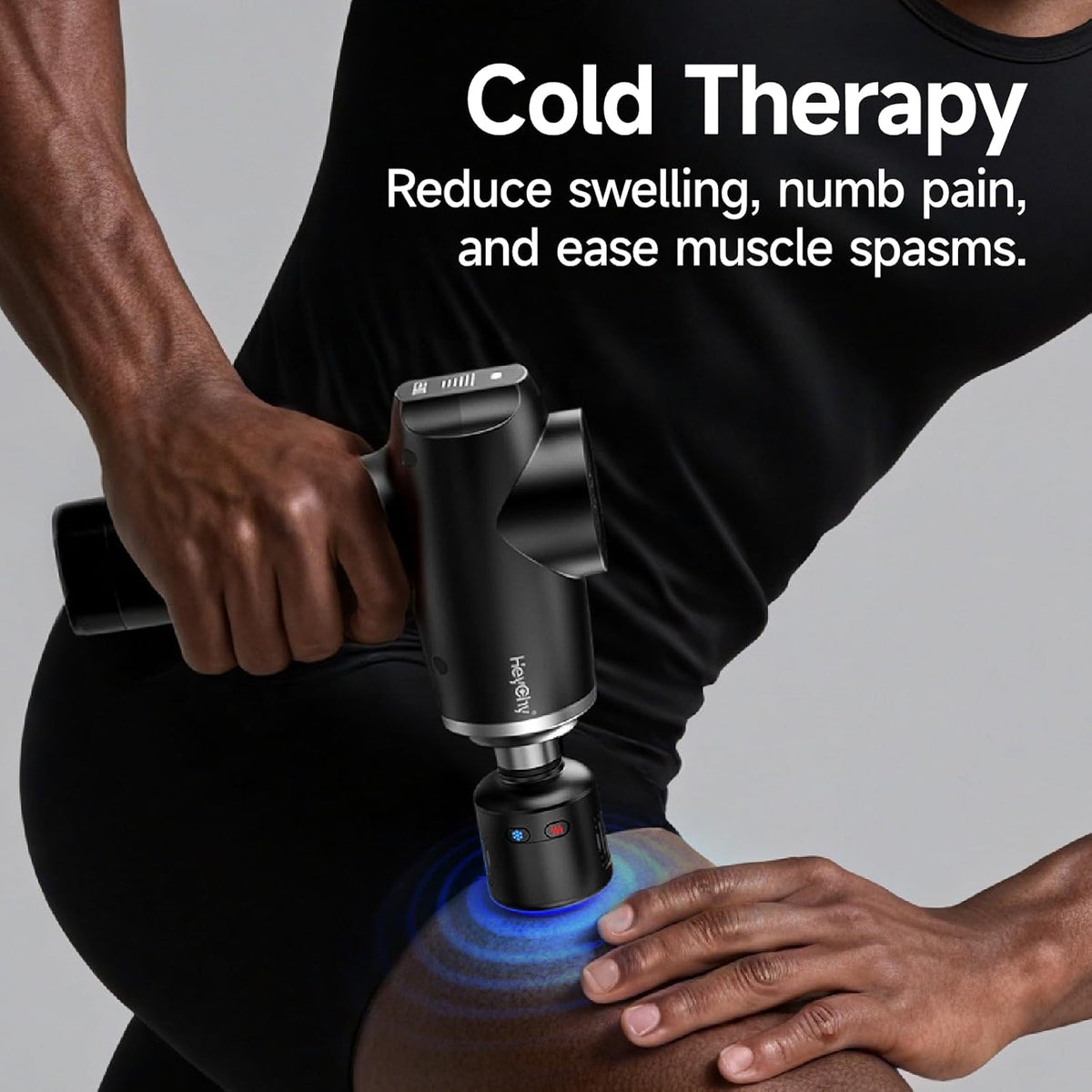 Massage Gun Deep Tissue with Heat and Cold, HSA Eligible12mm Amplitude Muscle Massager for Athletes, Men Women Back Neck Shoulder Recovery, Quite for Home Gym, FSA