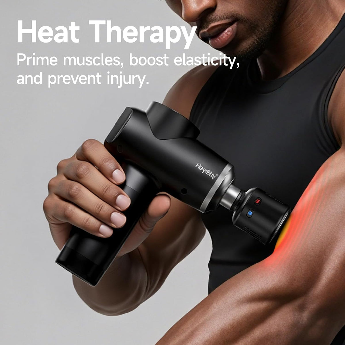 Massage Gun Deep Tissue with Heat and Cold, HSA Eligible12mm Amplitude Muscle Massager for Athletes, Men Women Back Neck Shoulder Recovery, Quite for Home Gym, FSA
