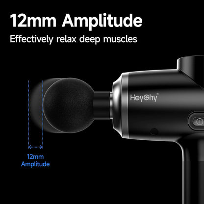 Massage Gun Deep Tissue with Heat and Cold, HSA Eligible12mm Amplitude Muscle Massager for Athletes, Men Women Back Neck Shoulder Recovery, Quite for Home Gym, FSA