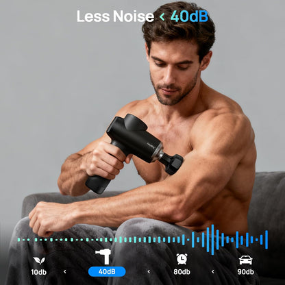 Massage Gun Deep Tissue with Heat and Cold, HSA Eligible12mm Amplitude Muscle Massager for Athletes, Men Women Back Neck Shoulder Recovery, Quite for Home Gym, FSA