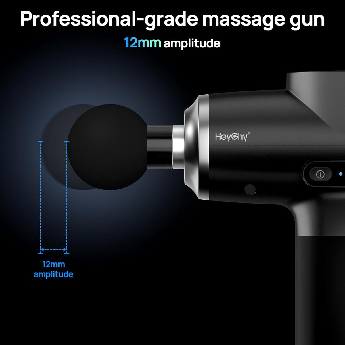 Massage Gun Deep Tissue with Heat and Cold, HSA Eligible12mm Amplitude Muscle Massager for Athletes, Men Women Back Neck Shoulder Recovery, Quite for Home Gym, FSA