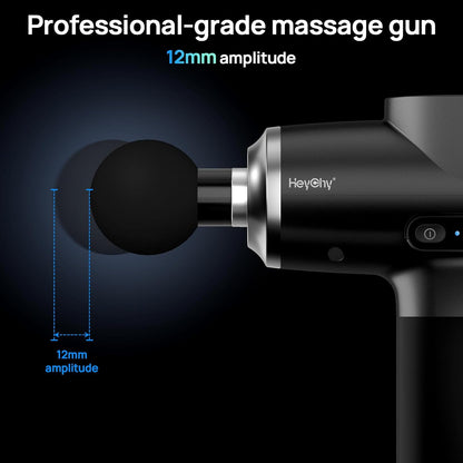 Massage Gun Deep Tissue with Heat and Cold, HSA Eligible12mm Amplitude Muscle Massager for Athletes, Men Women Back Neck Shoulder Recovery, Quite for Home Gym, FSA