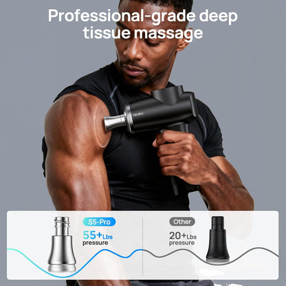 Massage Gun Deep Tissue with Heat and Cold, HSA Eligible12mm Amplitude Muscle Massager for Athletes, Men Women Back Neck Shoulder Recovery, Quite for Home Gym, FSA