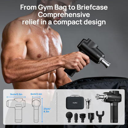 Massage Gun Deep Tissue with Heat and Cold, HSA Eligible12mm Amplitude Muscle Massager for Athletes, Men Women Back Neck Shoulder Recovery, Quite for Home Gym, FSA
