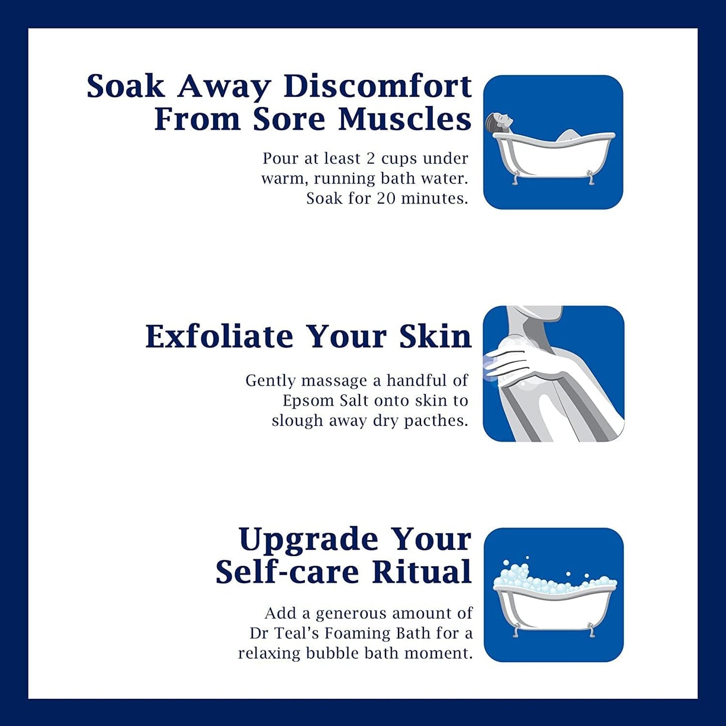 Epsom Salt Magnesium Soak, Relax & Relief with Eucalyptus & Spearmint Essential Oils, 3 lbs