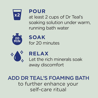 Epsom Salt Magnesium Soak, Relax & Relief with Eucalyptus & Spearmint Essential Oils, 3 lbs