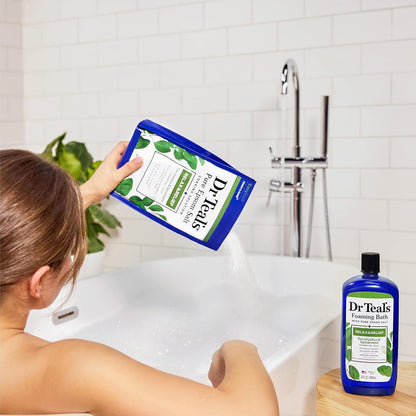 Epsom Salt Magnesium Soak, Relax & Relief with Eucalyptus & Spearmint Essential Oils, 3 lbs