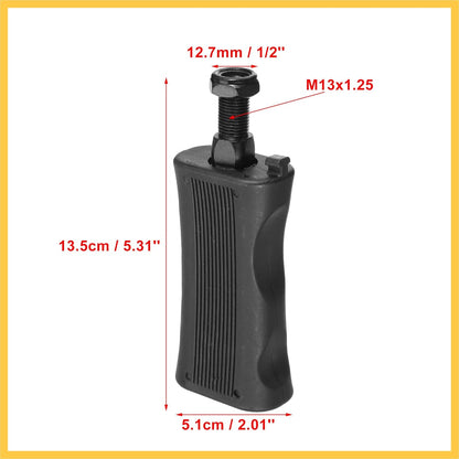1 Pair Exercise Bike Pedals with Straps 1/2 Inch Spindle Cycling Parts 12.7mm Spindle Black Auto Replacement Parts