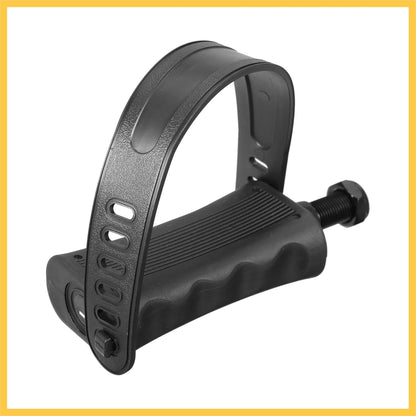 1 Pair Exercise Bike Pedals with Straps 1/2 Inch Spindle Cycling Parts 12.7mm Spindle Black Auto Replacement Parts