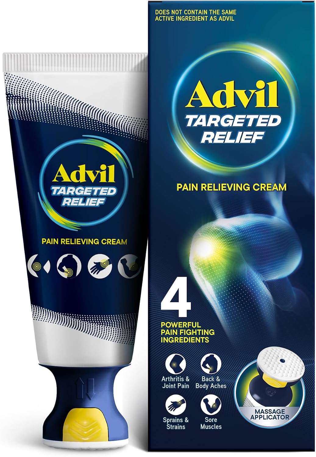 Advil Targeted Relief Cream, Ibuprofen, 2.5 oz + Massager