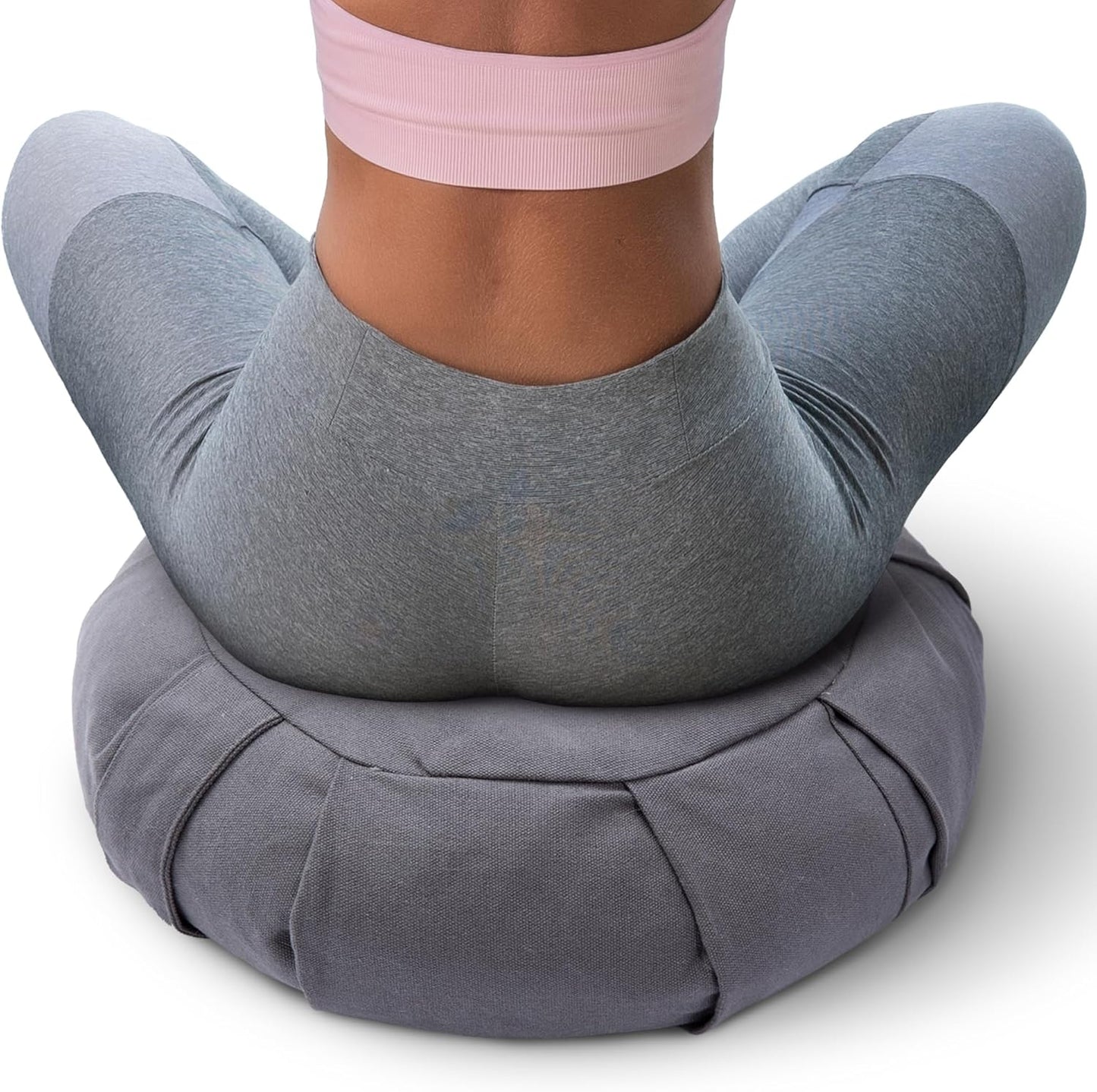 Meditation Cushion - Ergonomic Floor Pillow, Yoga Pillow with Buckwheat Filling, Zafu Meditation Cushion, Comfort & Meditation Posture Support