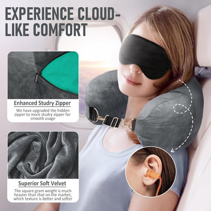 Travel Neck Pillow Stuffable with Clothes, Stuffable Travel Pillow