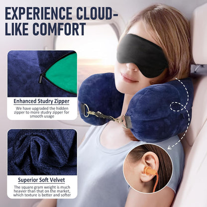 Travel Neck Pillow Stuffable with Clothes, Stuffable Travel Pillow