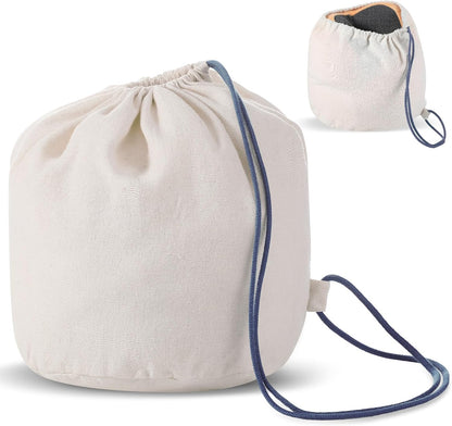 1 Pcs Travel Cotton Case Bag Sleeve Drawstring Pouch for Travel Pillow, Travel Neck Pillow Bag with Drawstring Travel Pillow Case Cover for Airplanes Trips Camping Storage