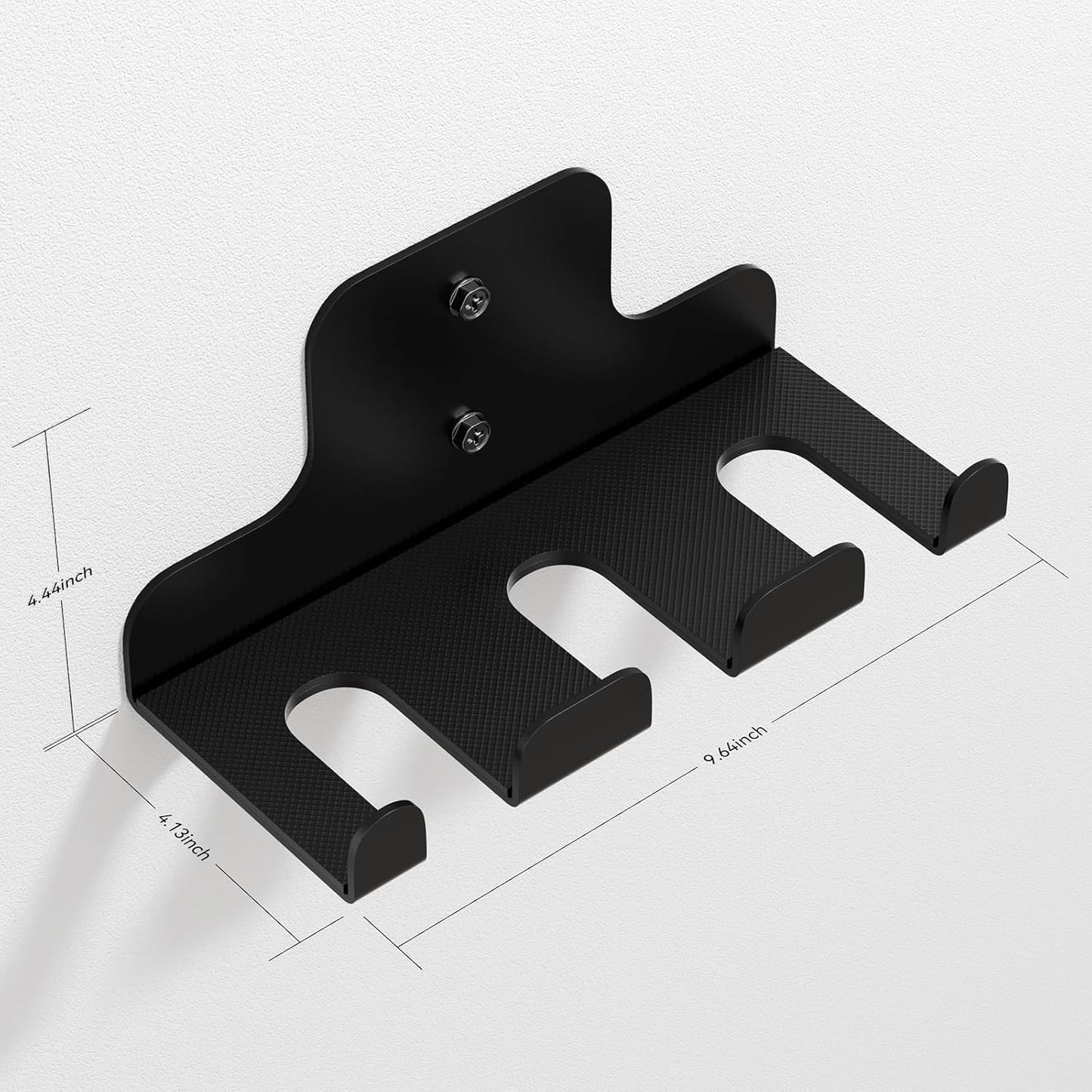 JNIHEEP Olympic Barbell Hanger,Garage Gym Bar Wall Rack,Vertical Barbell Mount Rack,Black Powder Coated,Space Saving Commercial or Home Gym Accessory,Holds Under 33mm Bar Size