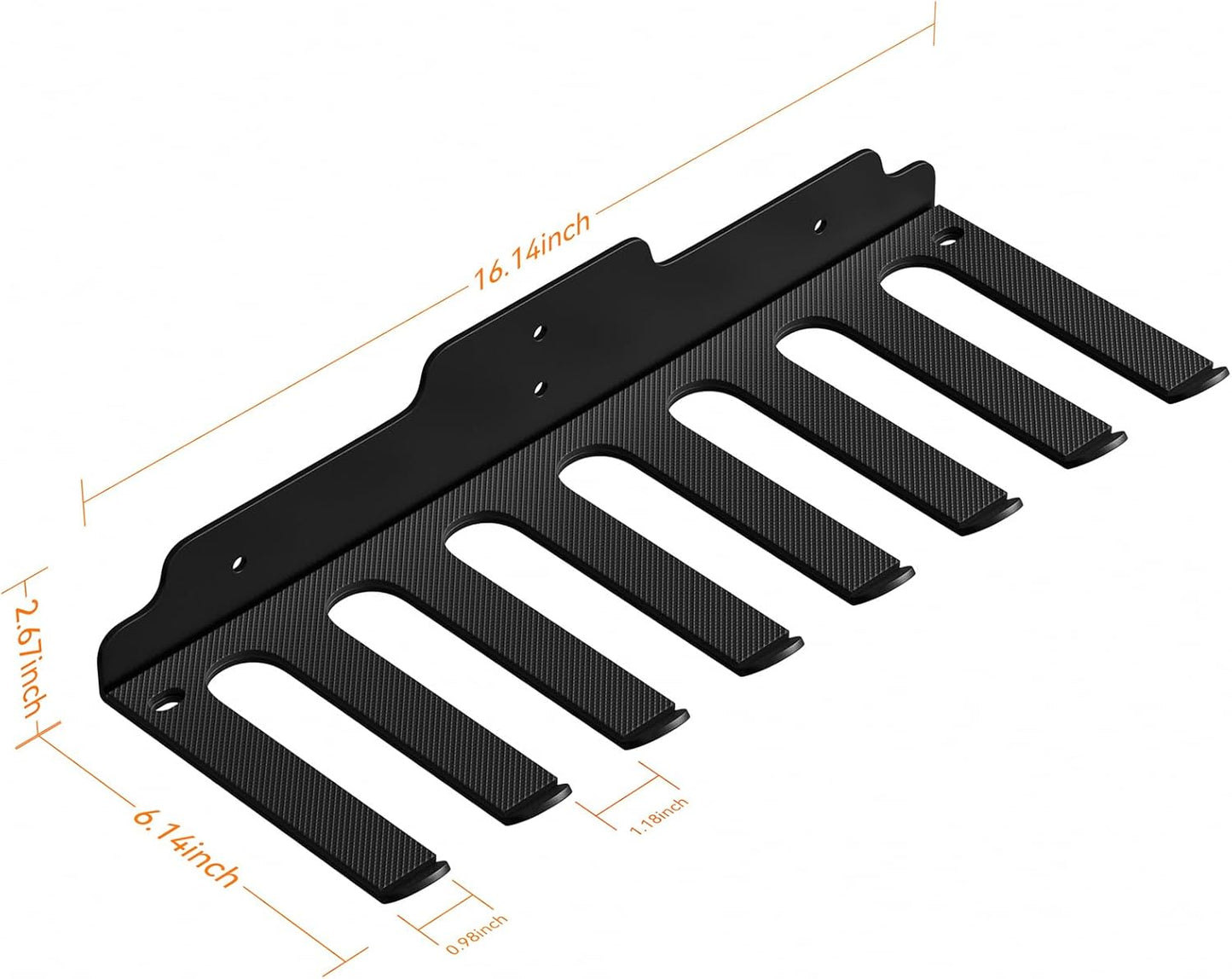 JNIHEEP Olympic Barbell Hanger,Garage Gym Bar Wall Rack,Vertical Barbell Mount Rack,Black Powder Coated,Space Saving Commercial or Home Gym Accessory,Holds Under 33mm Bar Size