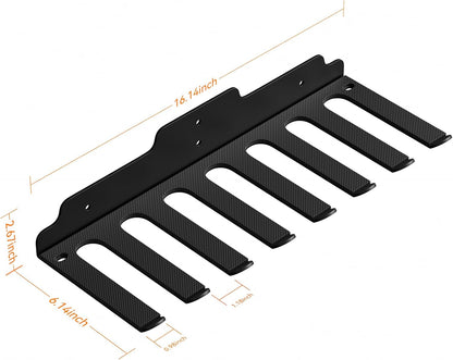 JNIHEEP Olympic Barbell Hanger,Garage Gym Bar Wall Rack,Vertical Barbell Mount Rack,Black Powder Coated,Space Saving Commercial or Home Gym Accessory,Holds Under 33mm Bar Size