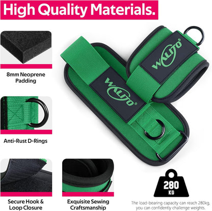Ankle Resistance Bands with Cuffs, Exercise Bands for Legs and Butt, Booty Workout Equipment for Kickbacks and Hip Fitness Training