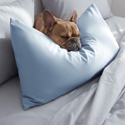 Cooling Pillow Cases Queen Size Set of 2 for Hot Sleepers, Grey