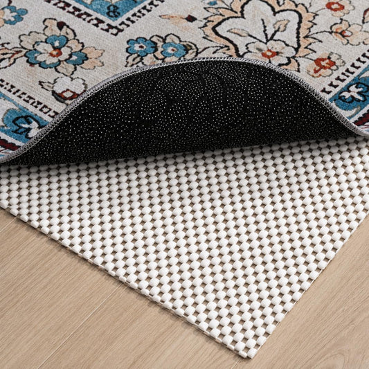 Non Slip Rug Pad Gripper for Hardwood Floors, 4x6 FT Anti Slide Rug Underlay, Eco Safe Odor Free, Cushioned Floor Protector, Cut-to-Size Multi-Purpose Pad