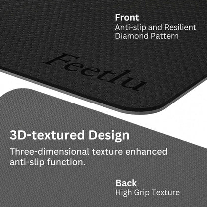 Extra Thick Yoga Mat with Carry Strap, 10mm Non-Slip Exercise Mat, 72 x 24 Inch Cushioned Workout Mat for Yoga, Pilates, Stretching & Floor Exercises