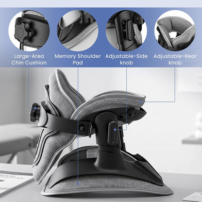 Neck Stretcher Cervical Traction - Adjustable Neck Traction Device for Spine Decompression and Pain Relief, Neck Braces for Neck Pain and Support - FSA Eligible/HSA Eligible