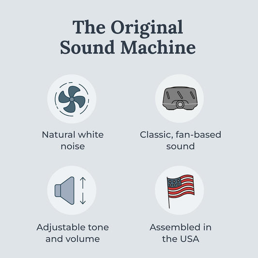Dohm (White/Gray) The Original White Noise Machine, Relaxing Natural Sound from a Real Fan, Sleep Aid & Noise Cancelling for Adults & Baby, Office Privacy & Meditation, Baby Registry
