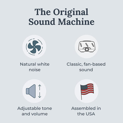 Dohm (White/Gray) The Original White Noise Machine, Relaxing Natural Sound from a Real Fan, Sleep Aid & Noise Cancelling for Adults & Baby, Office Privacy & Meditation, Baby Registry