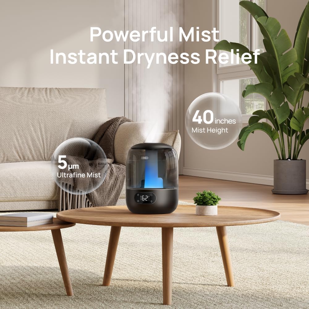 3L Humidifiers for Bedroom, 30H Runtime, 26 dB Quiet, New Edition