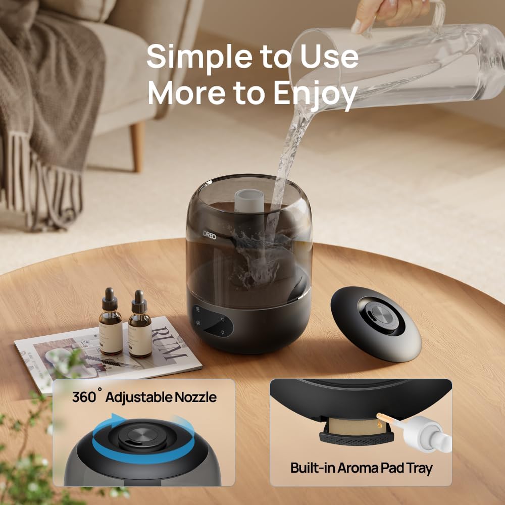 3L Humidifiers for Bedroom, 30H Runtime, 26 dB Quiet, New Edition