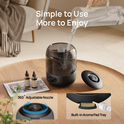 3L Humidifiers for Bedroom, 30H Runtime, 26 dB Quiet, New Edition