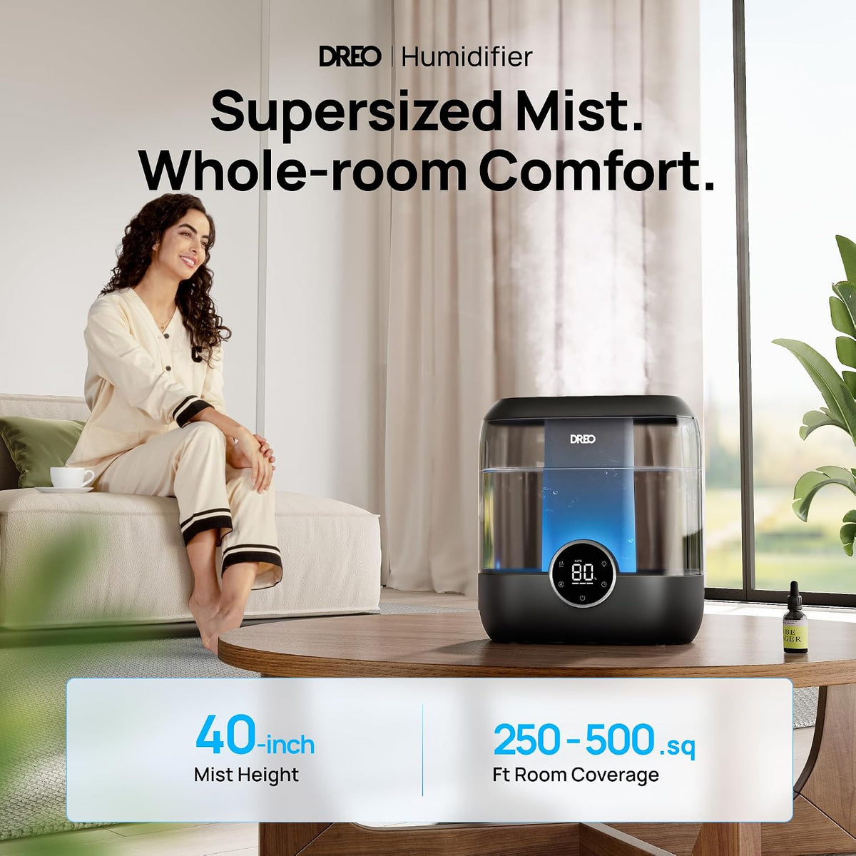 3L Humidifiers for Bedroom, 30H Runtime, 26 dB Quiet, New Edition