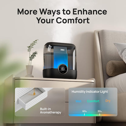 3L Humidifiers for Bedroom, 30H Runtime, 26 dB Quiet, New Edition