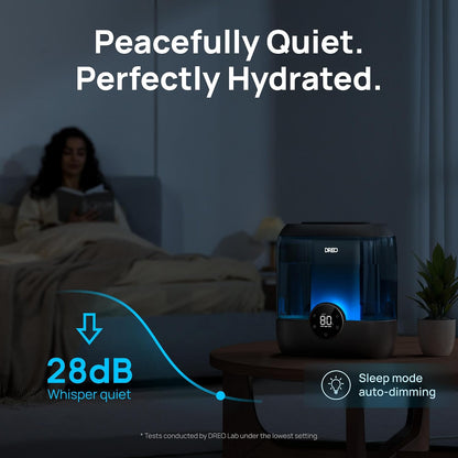 3L Humidifiers for Bedroom, 30H Runtime, 26 dB Quiet, New Edition