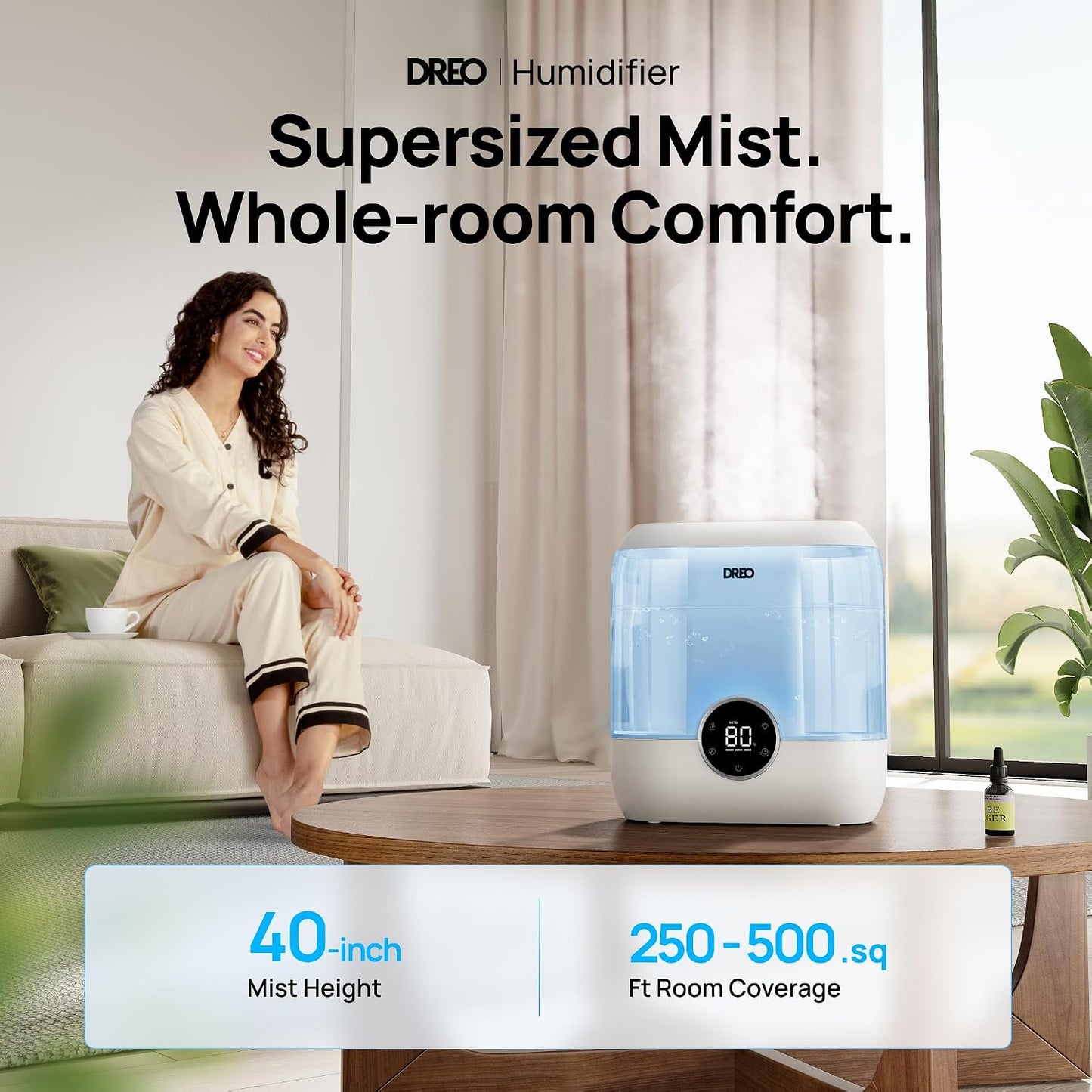 3L Humidifiers for Bedroom, 30H Runtime, 26 dB Quiet, New Edition