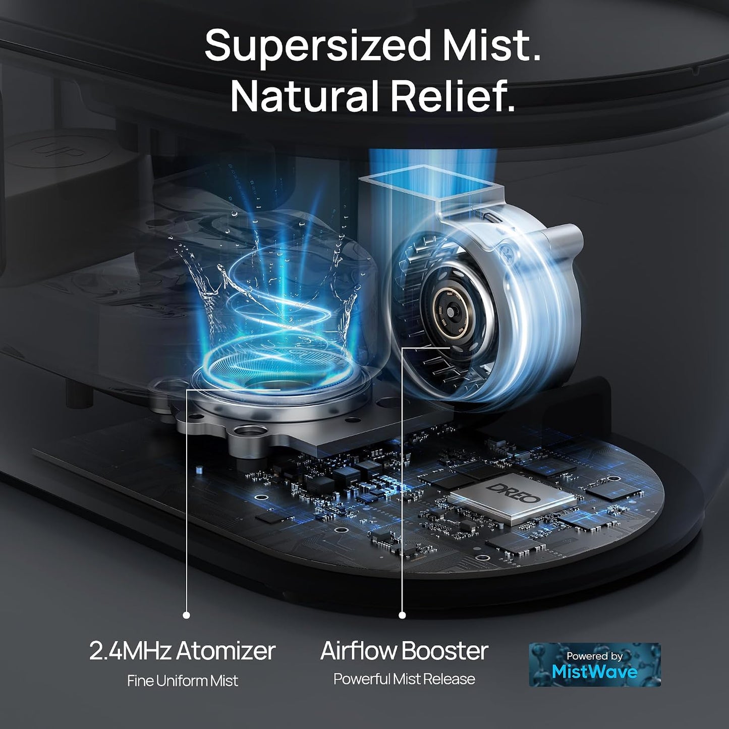 3L Humidifiers for Bedroom, 30H Runtime, 26 dB Quiet, New Edition