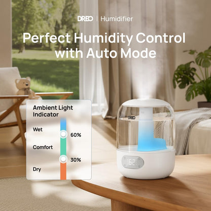 3L Humidifiers for Bedroom, 30H Runtime, 26 dB Quiet, New Edition