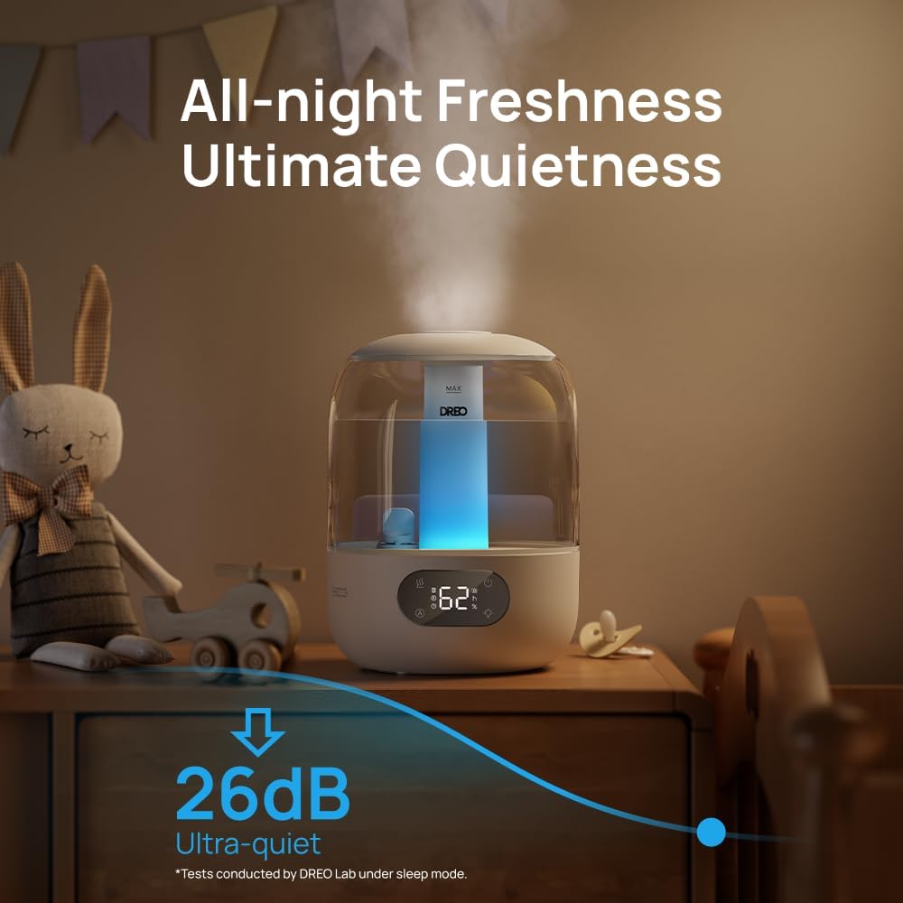 3L Humidifiers for Bedroom, 30H Runtime, 26 dB Quiet, New Edition