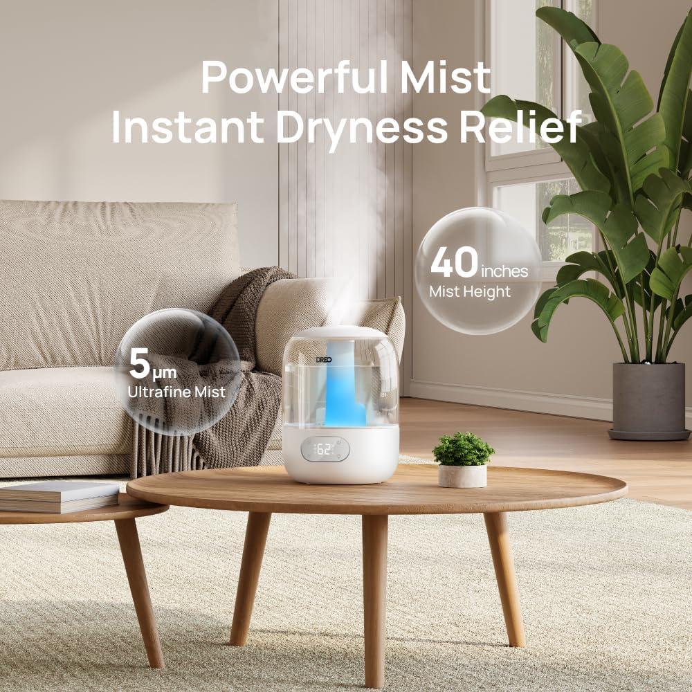 3L Humidifiers for Bedroom, 30H Runtime, 26 dB Quiet, New Edition