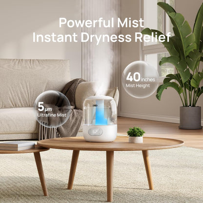 3L Humidifiers for Bedroom, 30H Runtime, 26 dB Quiet, New Edition