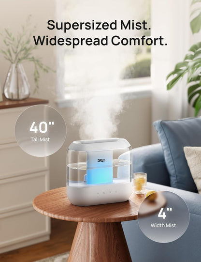 3L Humidifiers for Bedroom, 30H Runtime, 26 dB Quiet, New Edition