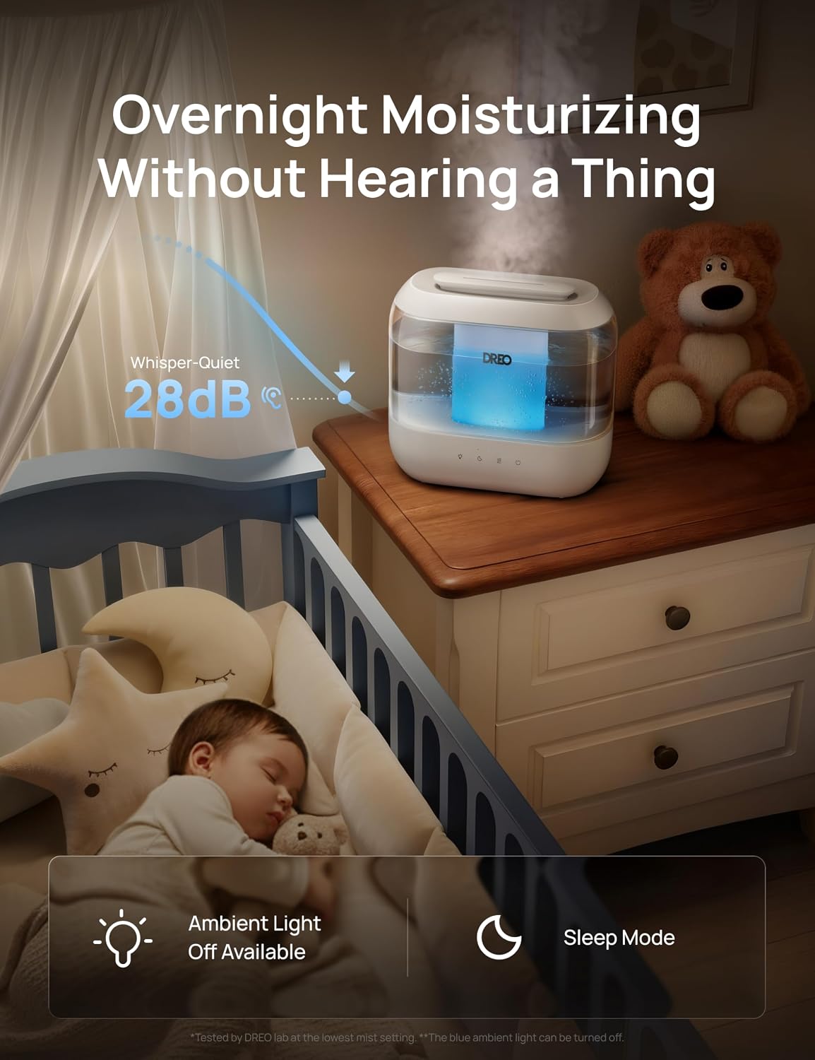 3L Humidifiers for Bedroom, 30H Runtime, 26 dB Quiet, New Edition